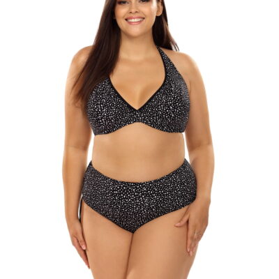 Czarny dwuczęściowy strój kąpielowy Plus Size L3103