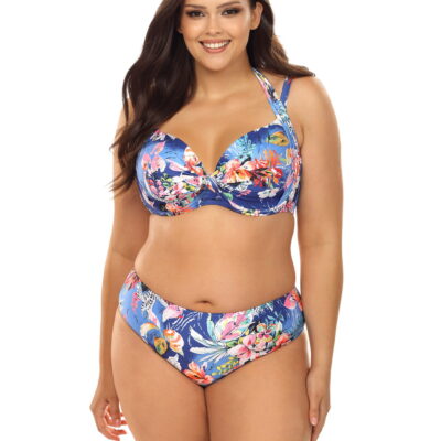 Kolorowy dwuczęściowy strój kąpielowy Plus Size L2414